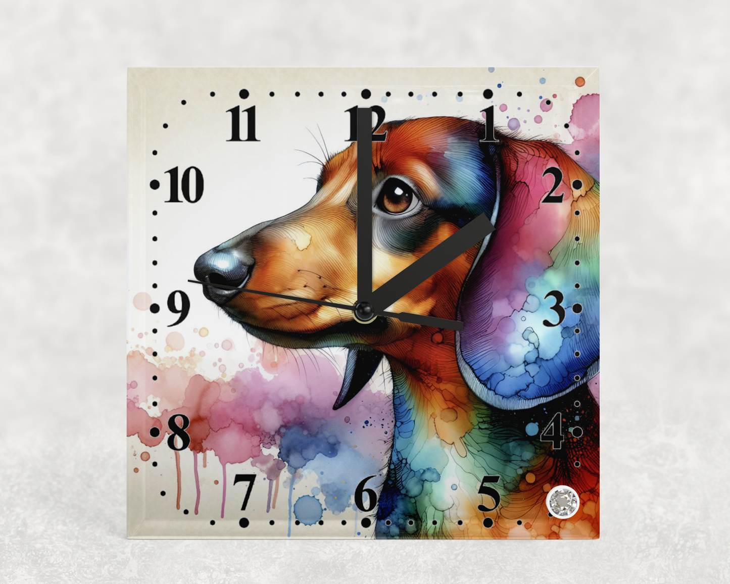 Clock Dashie Alcohol ink Designs
