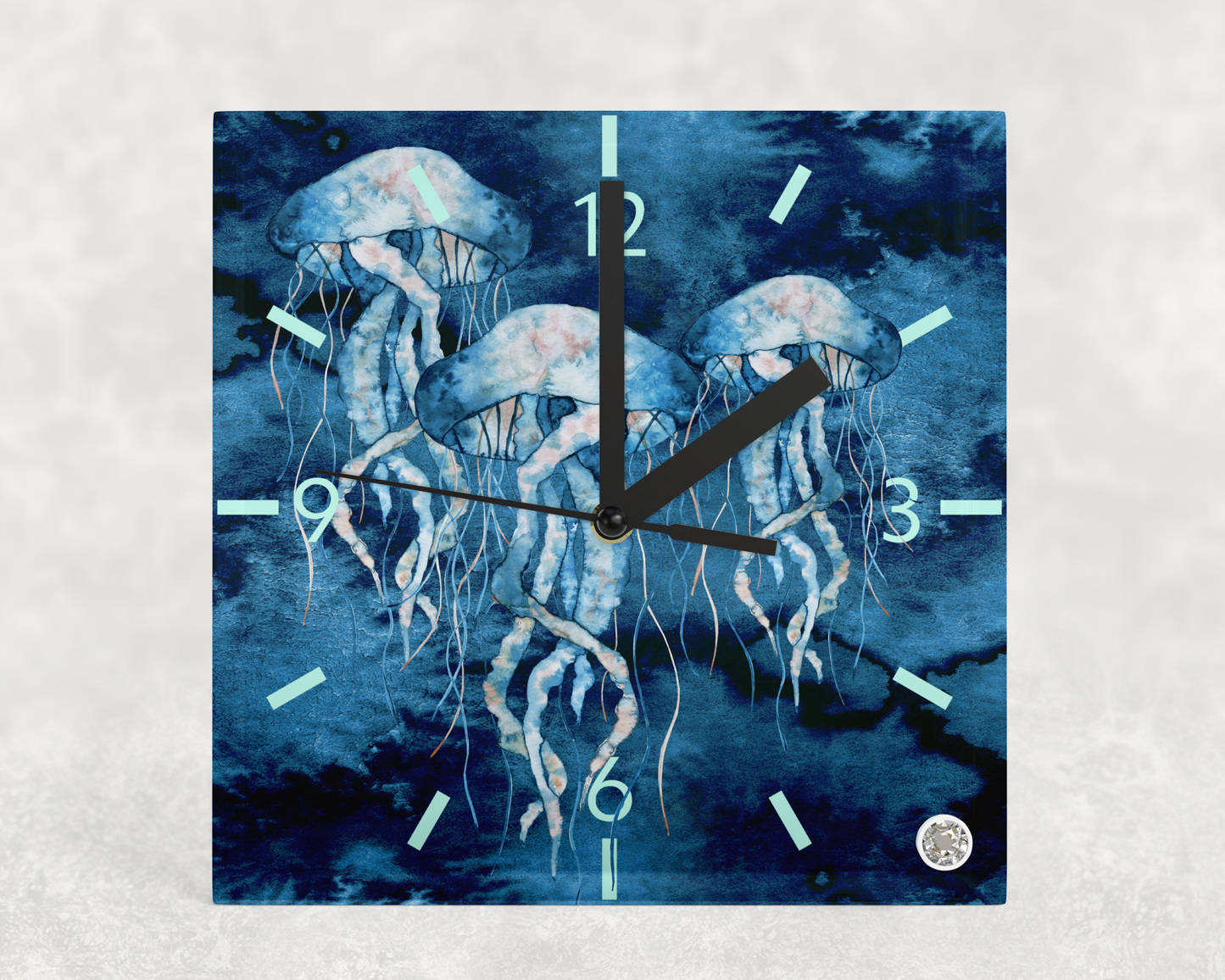 Clock Jelly Fish Design