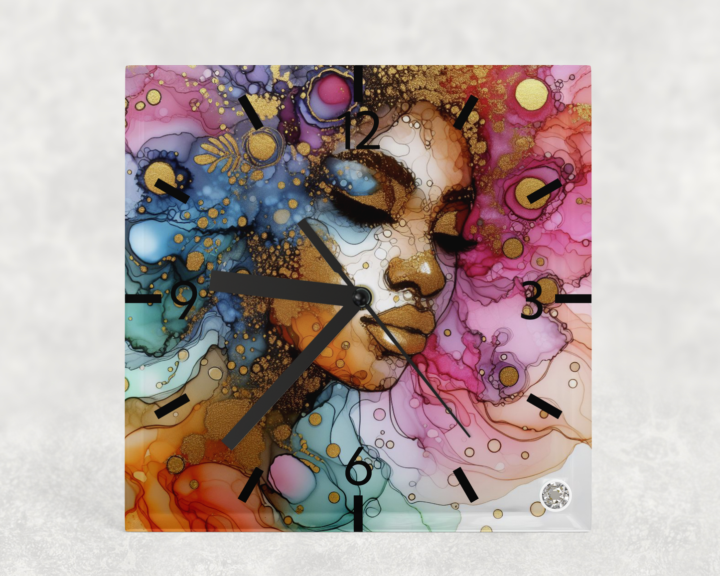 Clock Alcohol Ink Beauty Designs