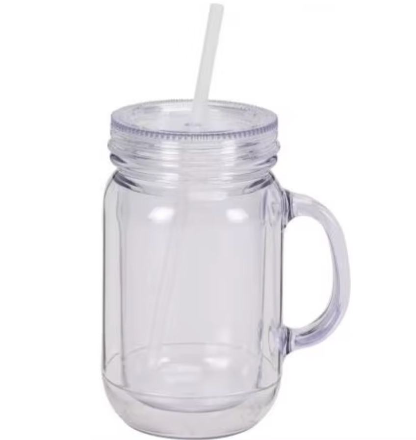 Acrylic Snow Globe Mason style 20oz