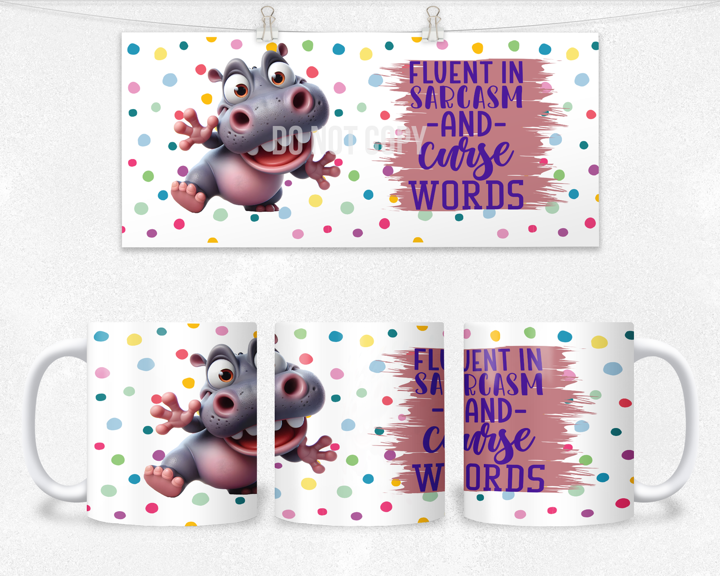 Fluent in Sarcasm Mug Design