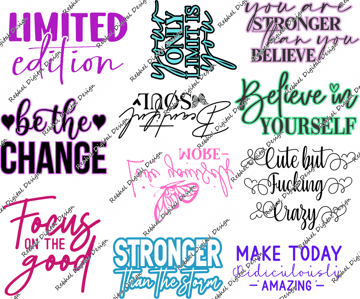 Set 3 UVDTF Decal Packs