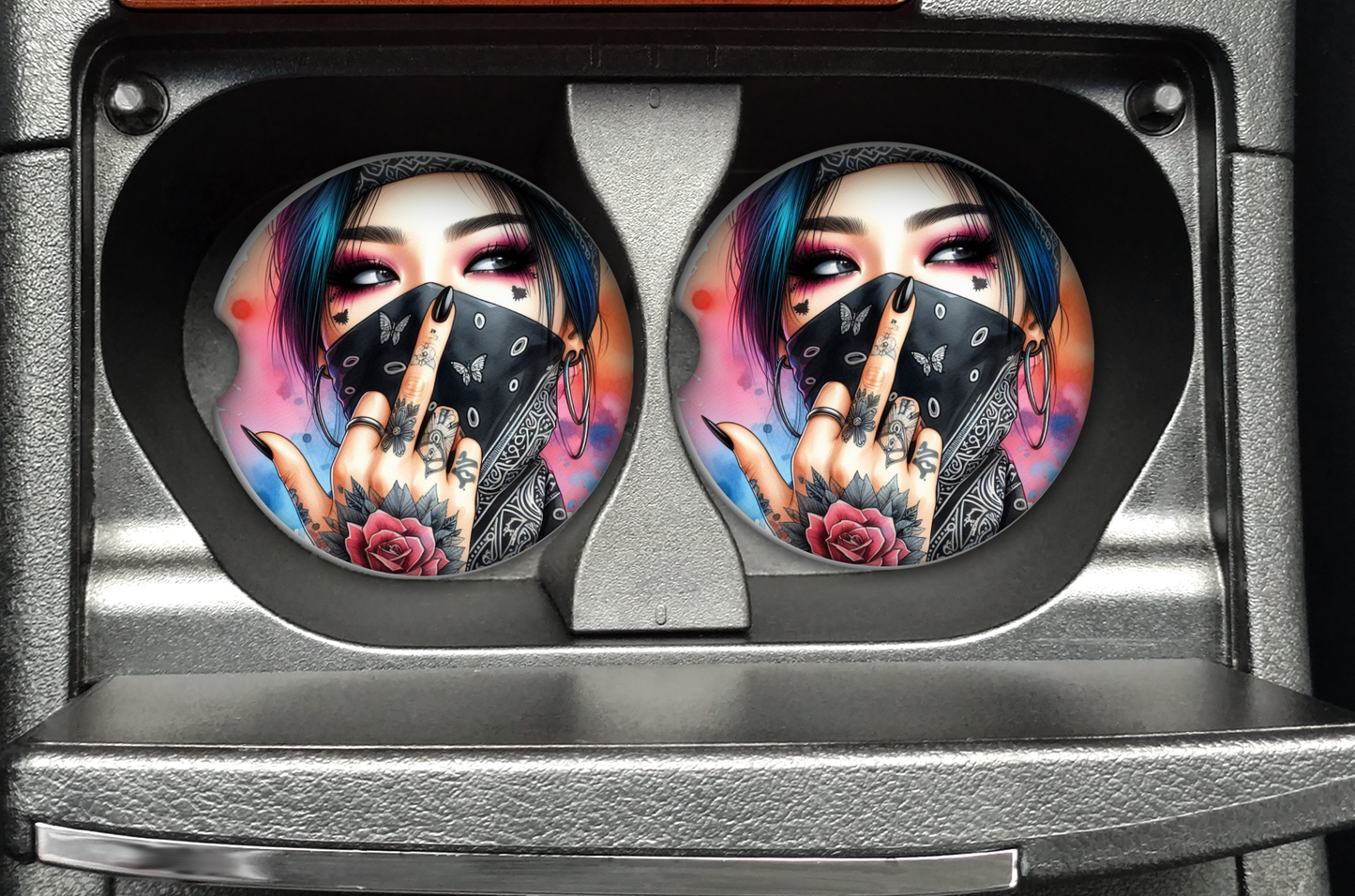 Car coasters-neoprene. Collection 2. Ready made.