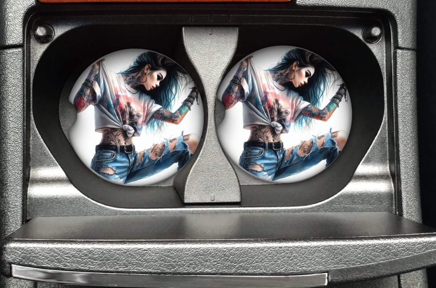 Car coasters-neoprene. Collection 2. Ready made.