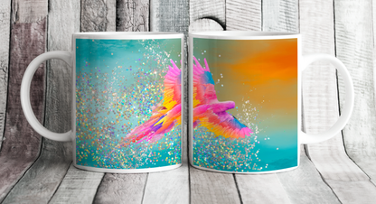 Bird Watercolour with Glitter