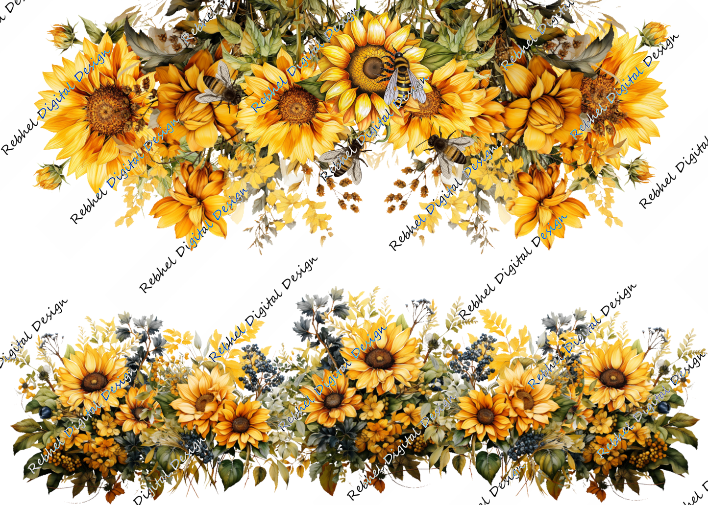 40oz Sunflower Bee Design