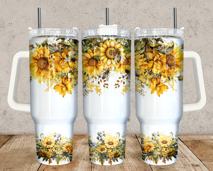 40oz Sunflower Bee Design