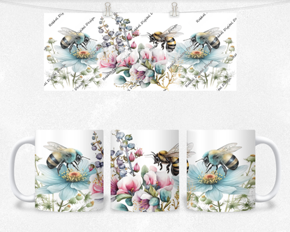 Floral Bee Mug design©