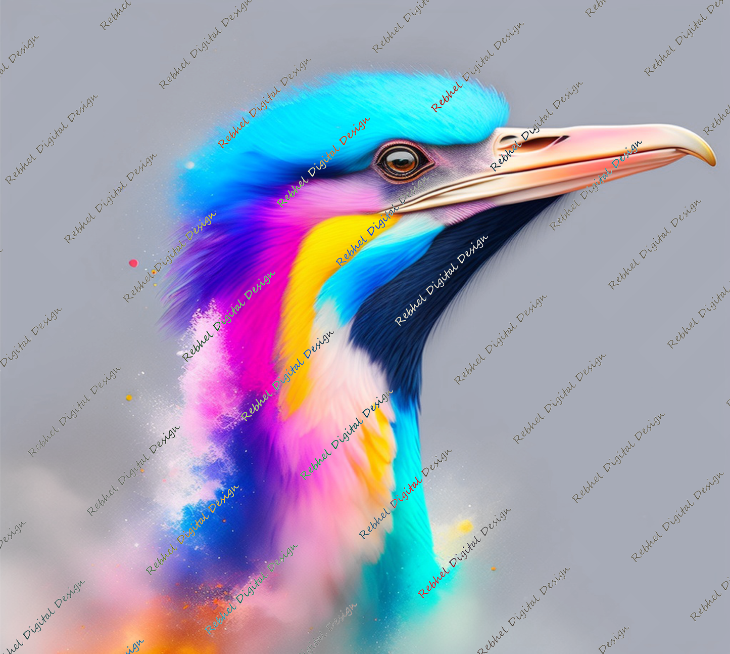 Beautiful Colour wash Bird