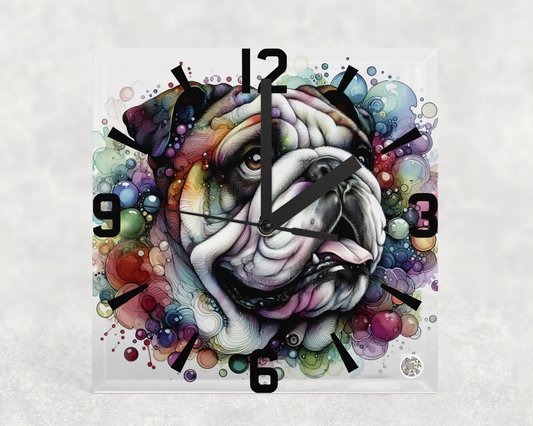 Clock Bulldog Alcohol Ink Designs