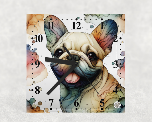 Clock French Bulldog Designs