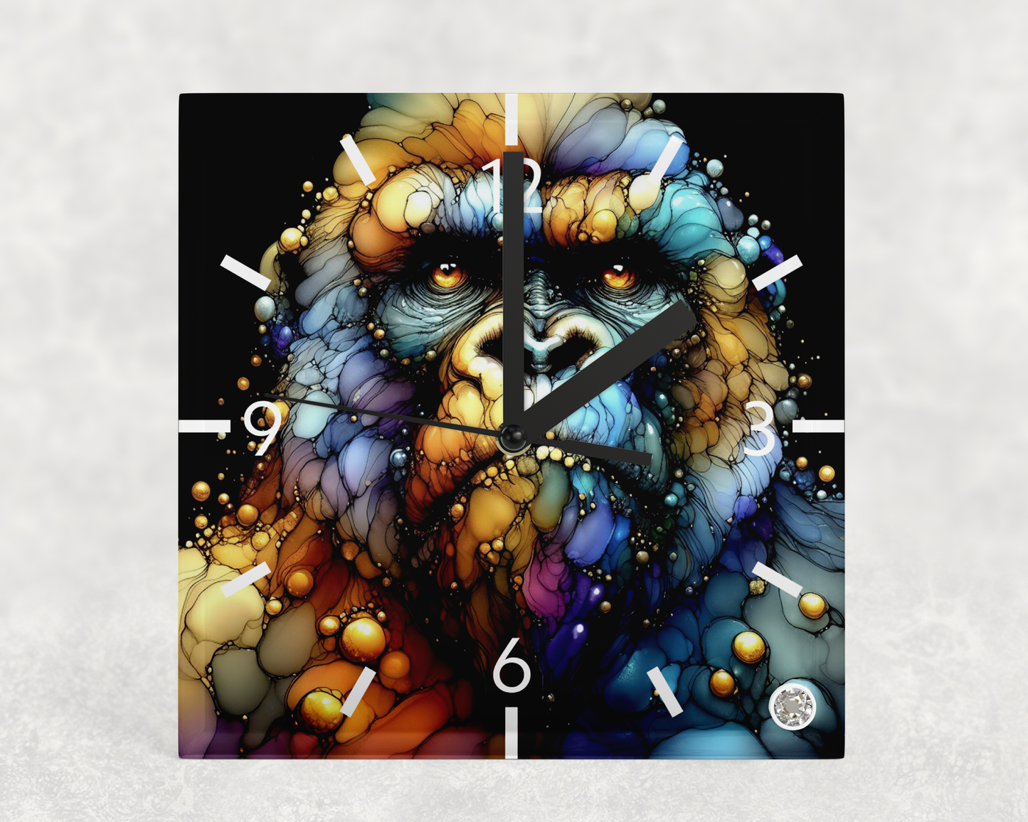 Clock Gorilla Alcohol Ink Designs