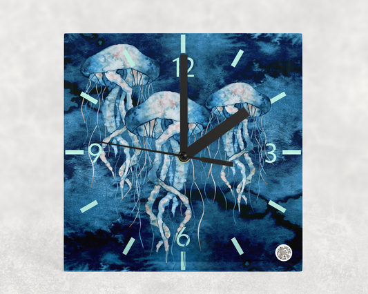 Clock Jelly Fish Design