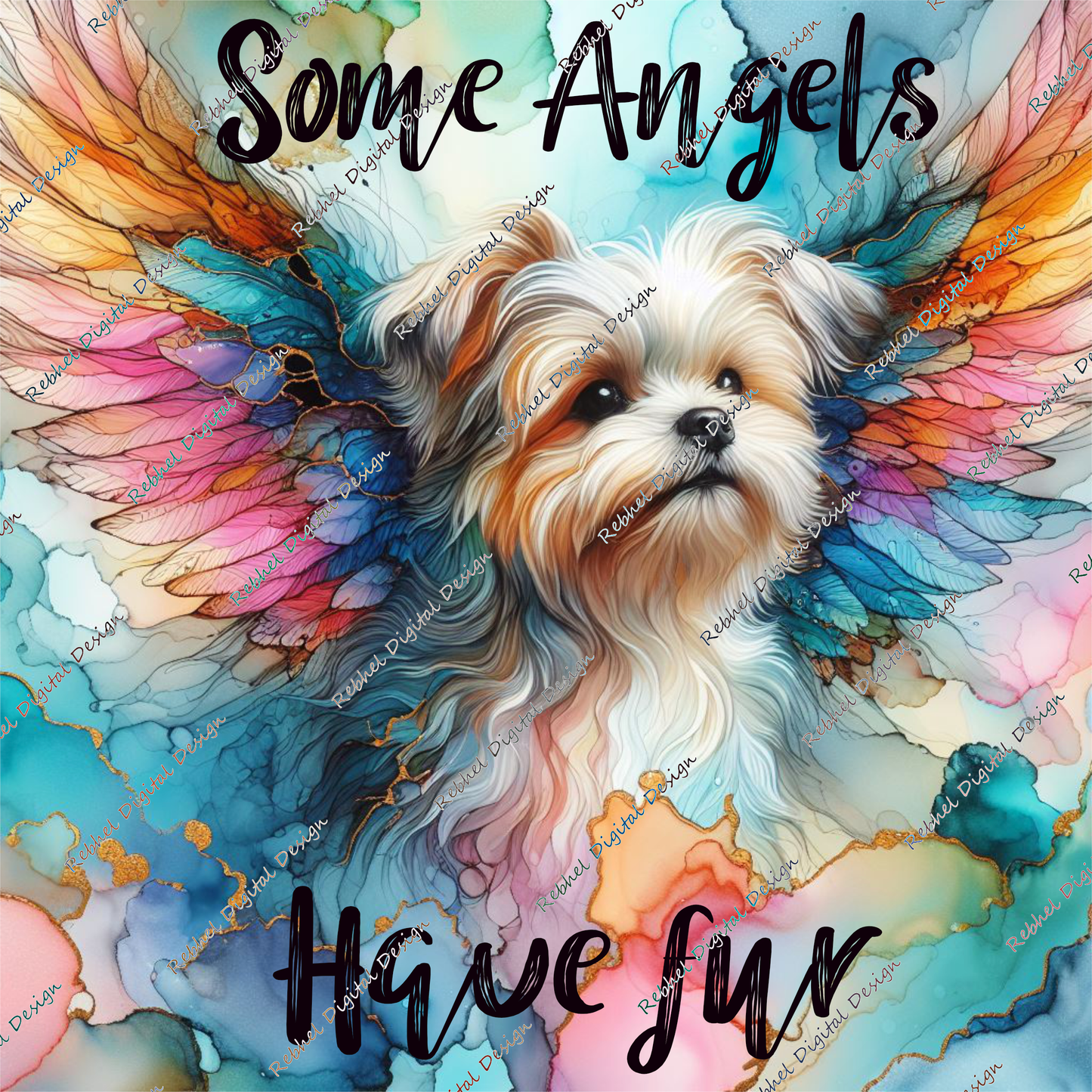 Memorial Dog Alcohol Ink Designs