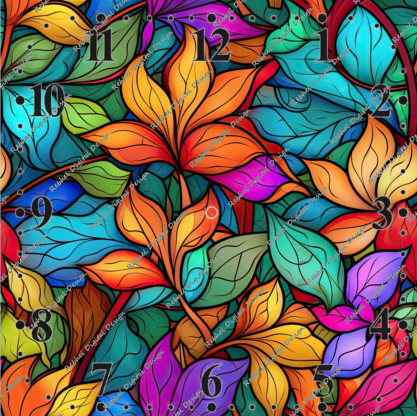 Clock Bright floral Design