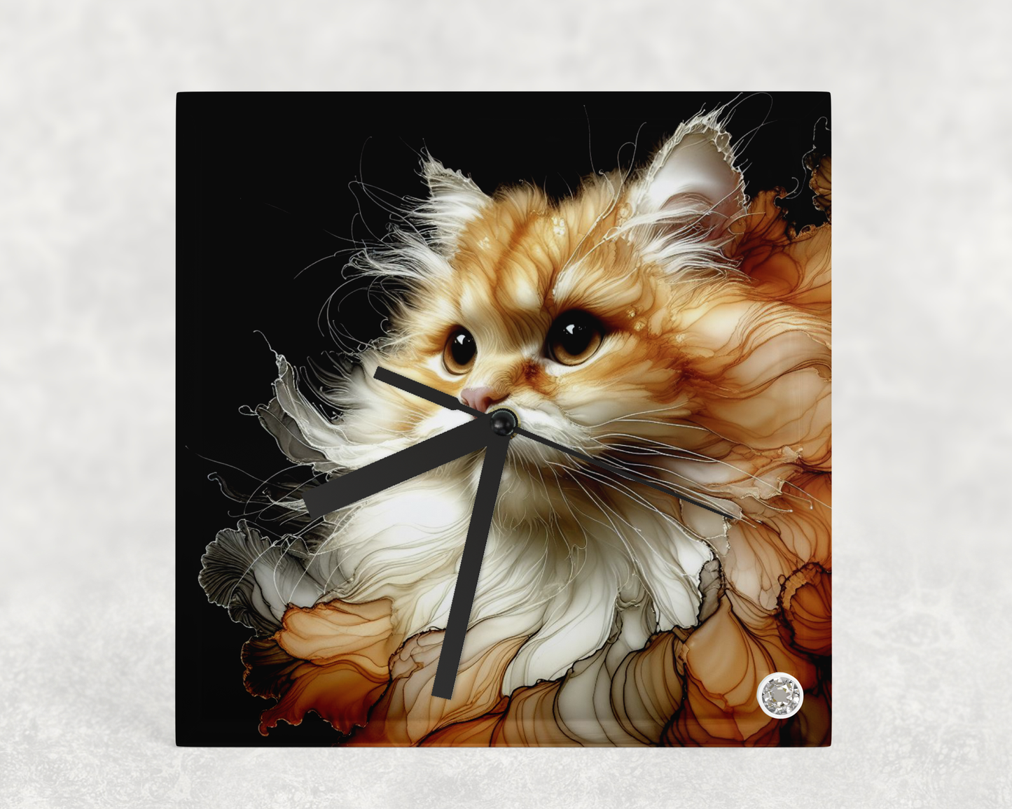 Clock Gorgeous Ginger Cat Design