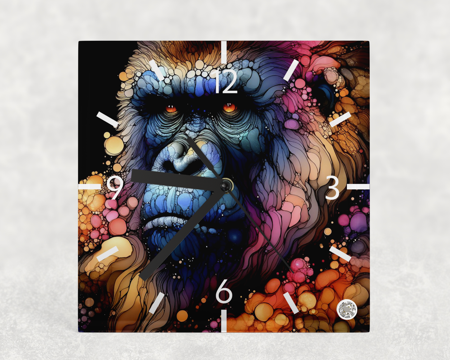 Clock Gorilla Alcohol Ink Designs
