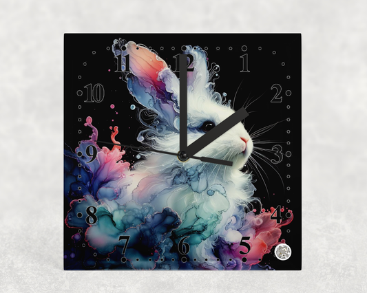 Clock Rabbit Alcohol Ink Designs