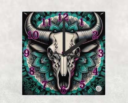 Glass Clocks with stand 20cm x 20cm. Collection 1