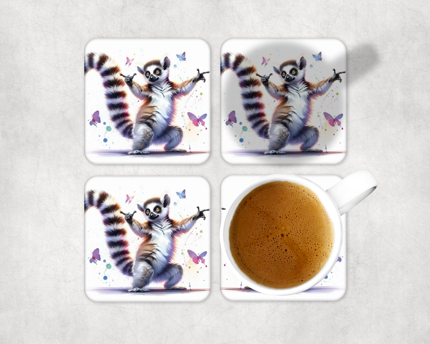 Glass Square Coasters 10 x 10cm (Set of 4) Collection 1