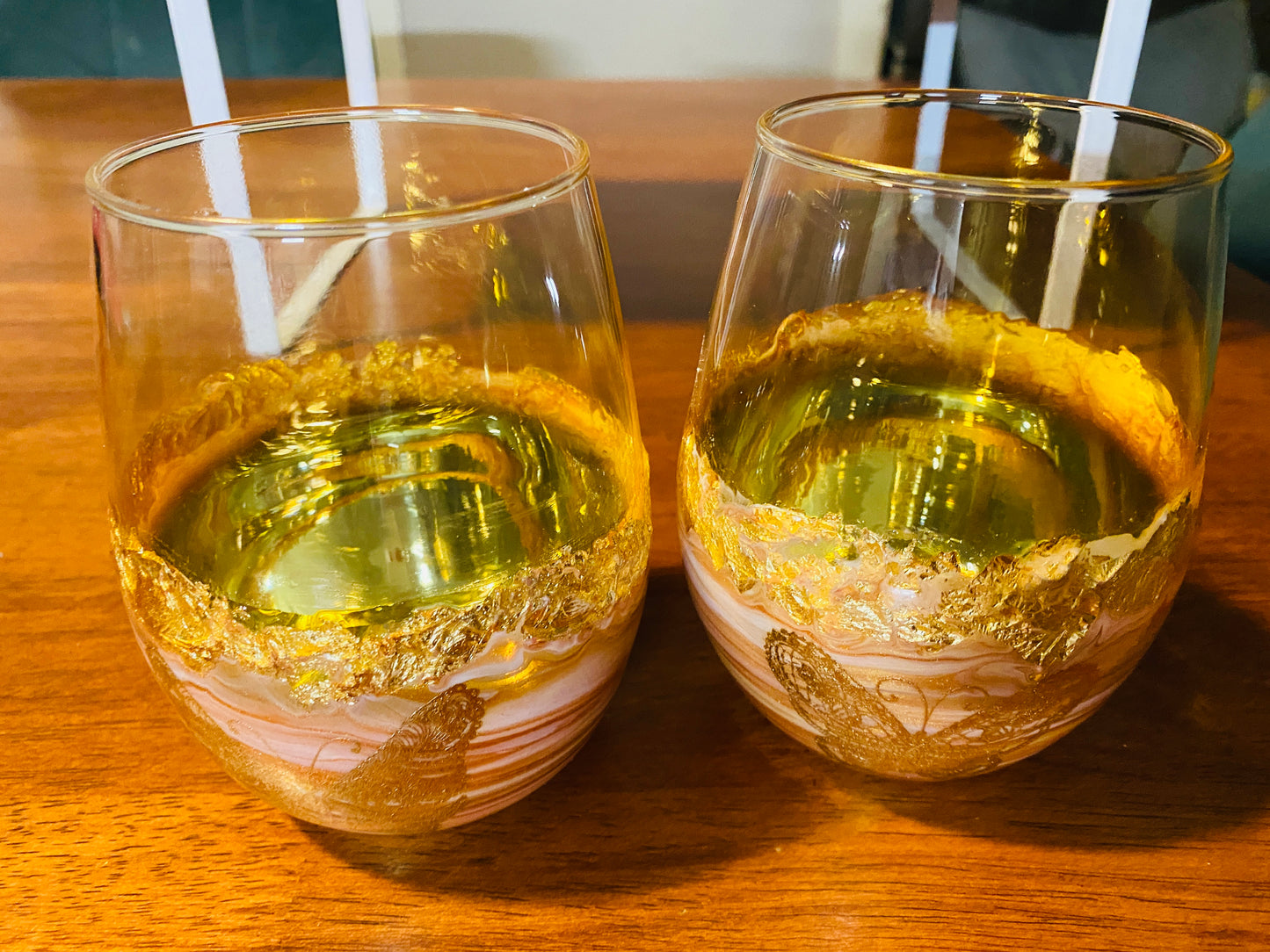 Resin Glasses Set of 2 (pics as examples)