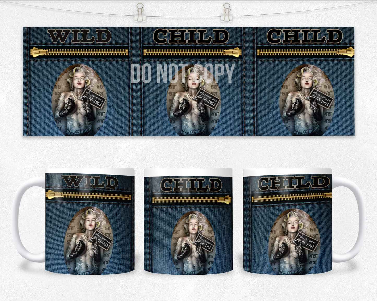 Marylin Wild Child Sublimation Design