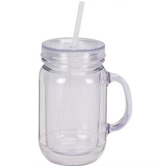 Acrylic Snow Globe Mason style 20oz