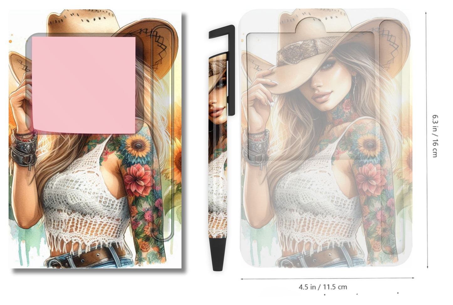 Sticky Note Holders Designs, with matching pen Design. Collection 1