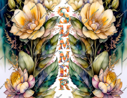 Beautiful Watercolour floral Summer Design