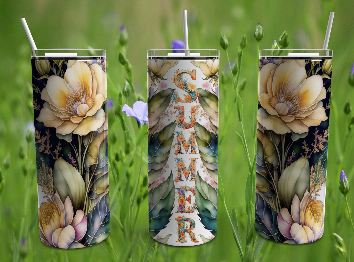 Beautiful Watercolour floral Summer Design