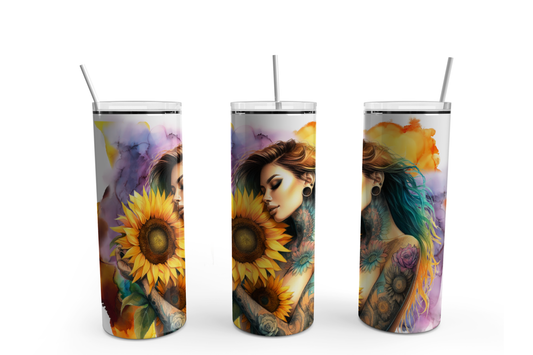 Beauty with Sunflower 20oz Design