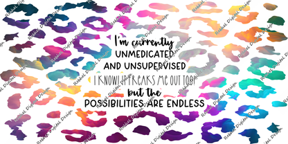 40oz Unmedicated Leopard print