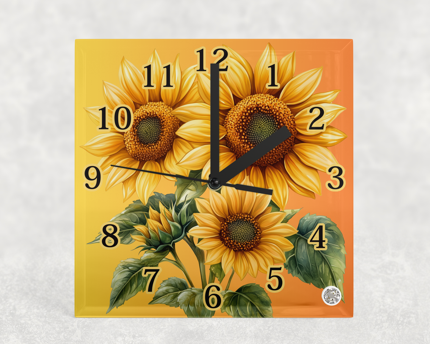 Clock Glass square 20x20cm Sublimation