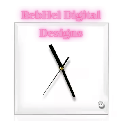 Clock Glass square 20x20cm Sublimation