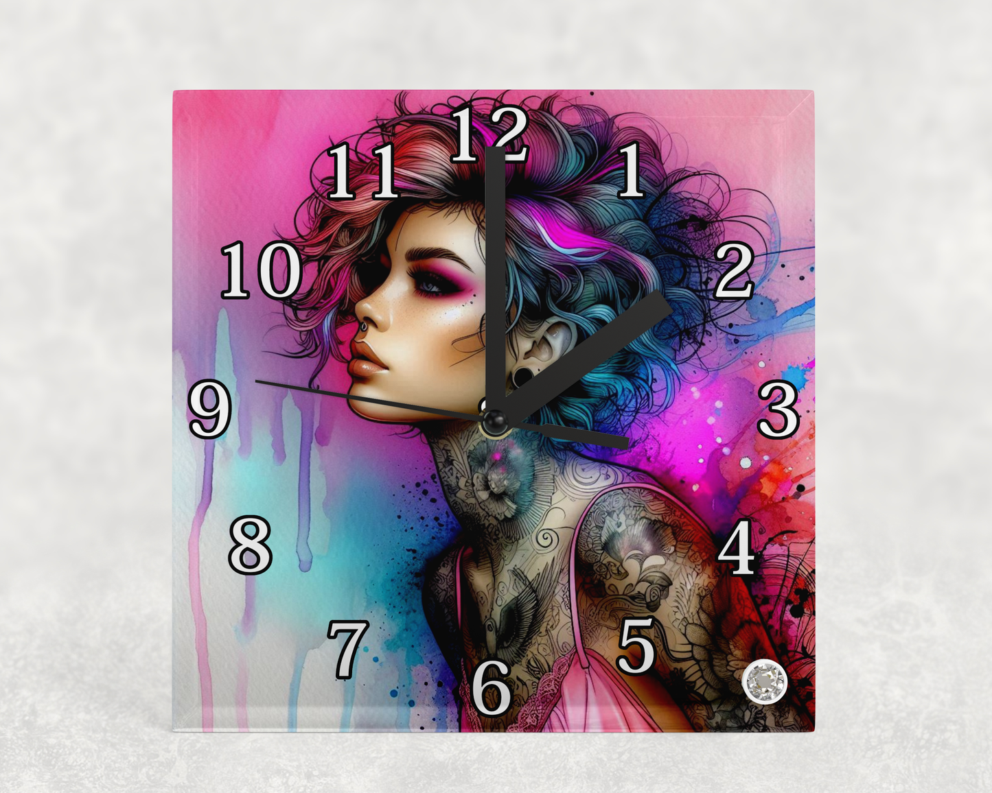 Glass clocks with Stand 20 x 20cm. Collection 2