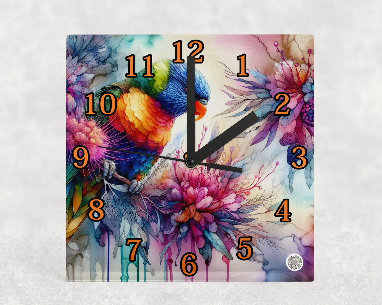 Glass clocks with Stand 20 x 20cm. Collection 2