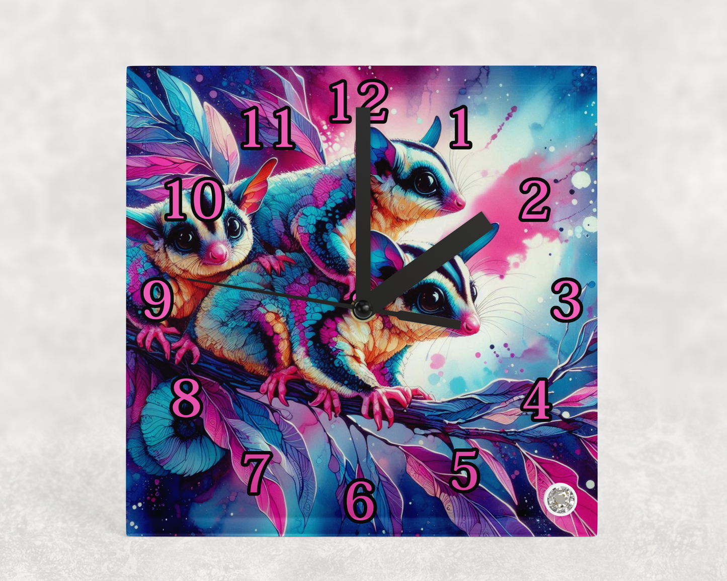 Glass clocks with Stand 20 x 20cm. Collection 2