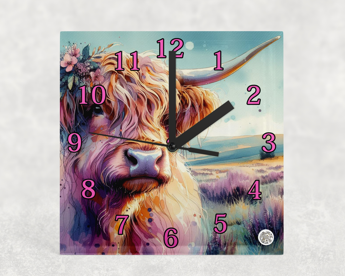 Glass clocks with Stand 20 x 20cm. Collection 2