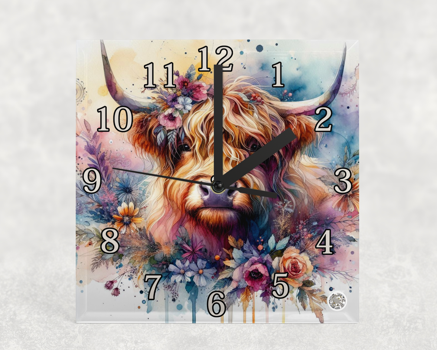 Glass clocks with Stand 20 x 20cm. Collection 2