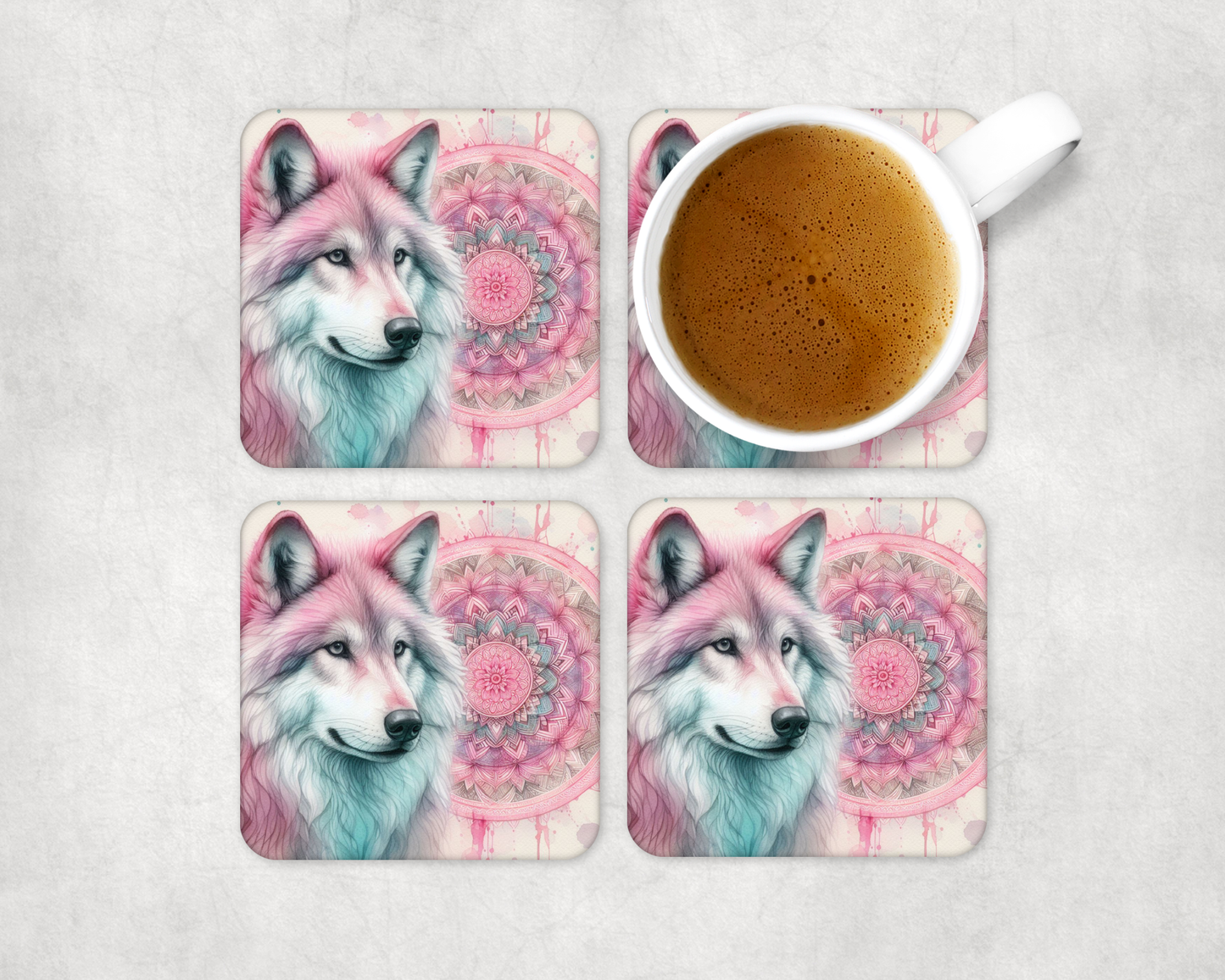 Glass Square Coasters 10 x 10cm (Set of 4) Collection 1