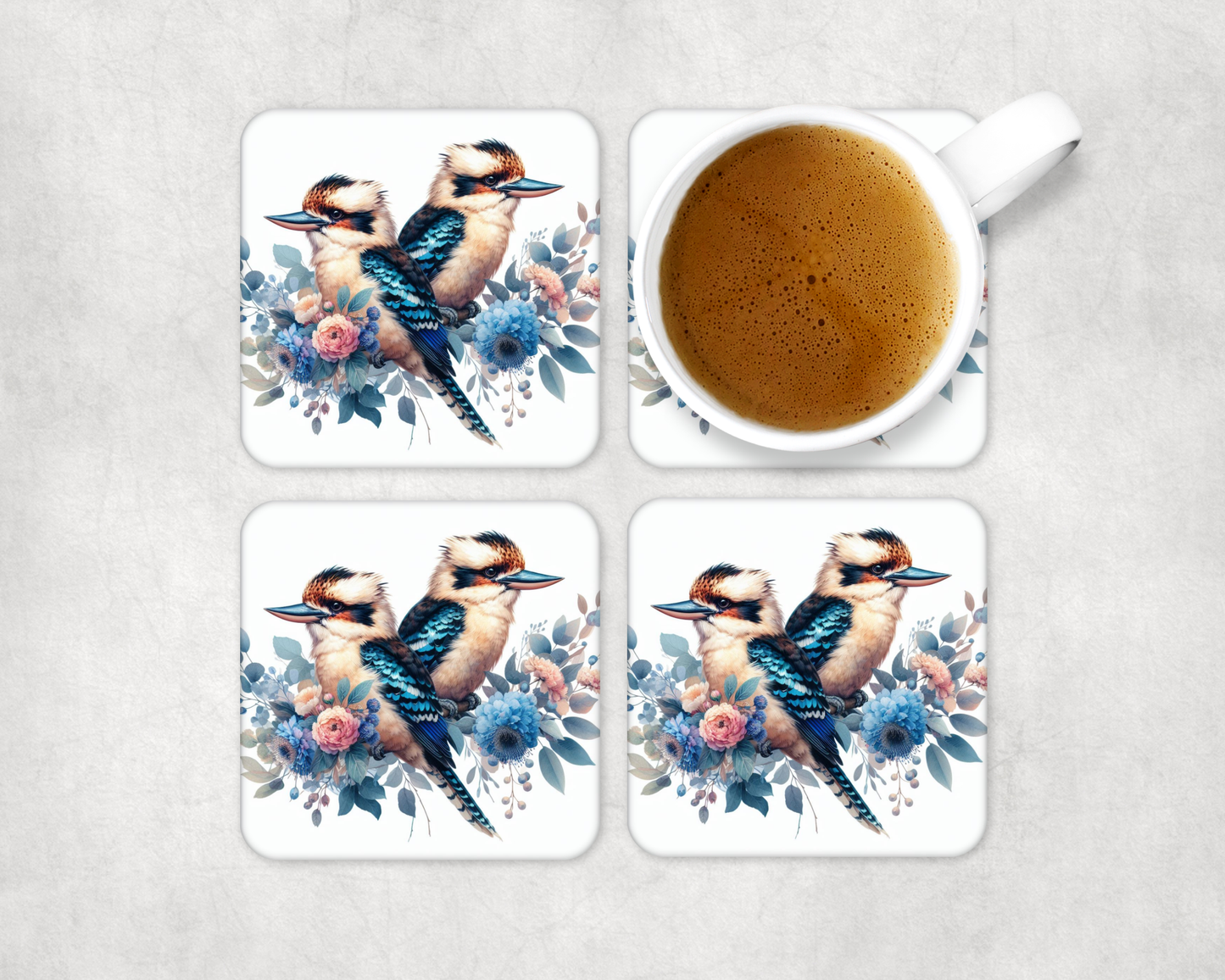 Glass Square Coasters 10 x 10cm (Set of 4) Collection 1