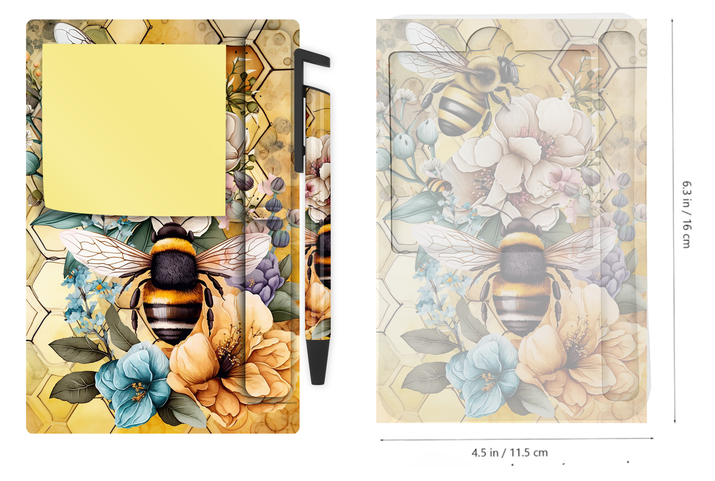 Sticky Note Holders with matching pen. Collection 1. Ready made.