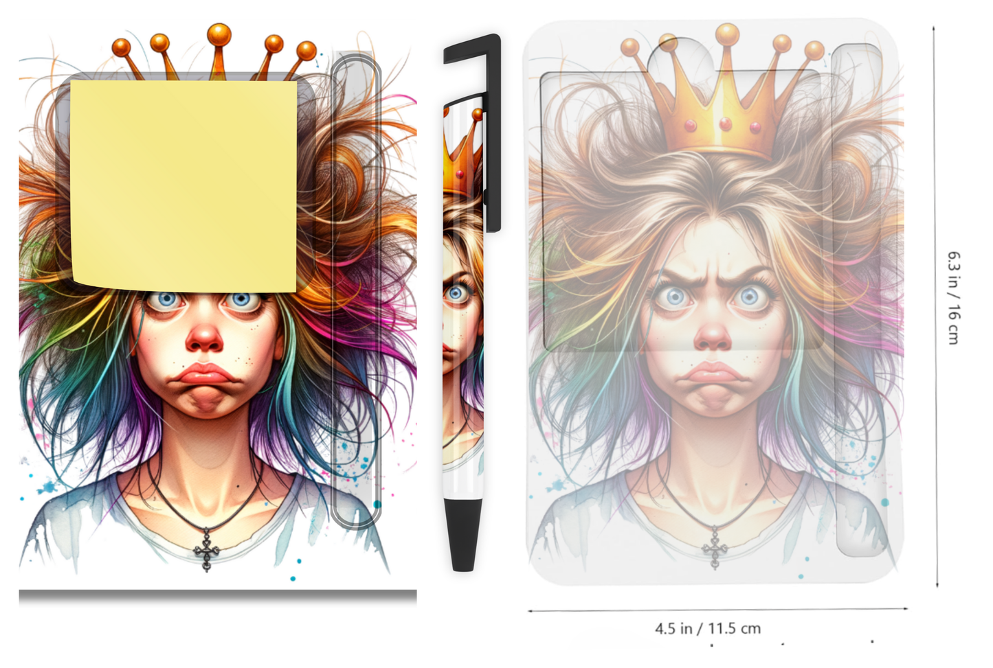 Sticky Note Holders Designs, with matching pen Design. Collection 1