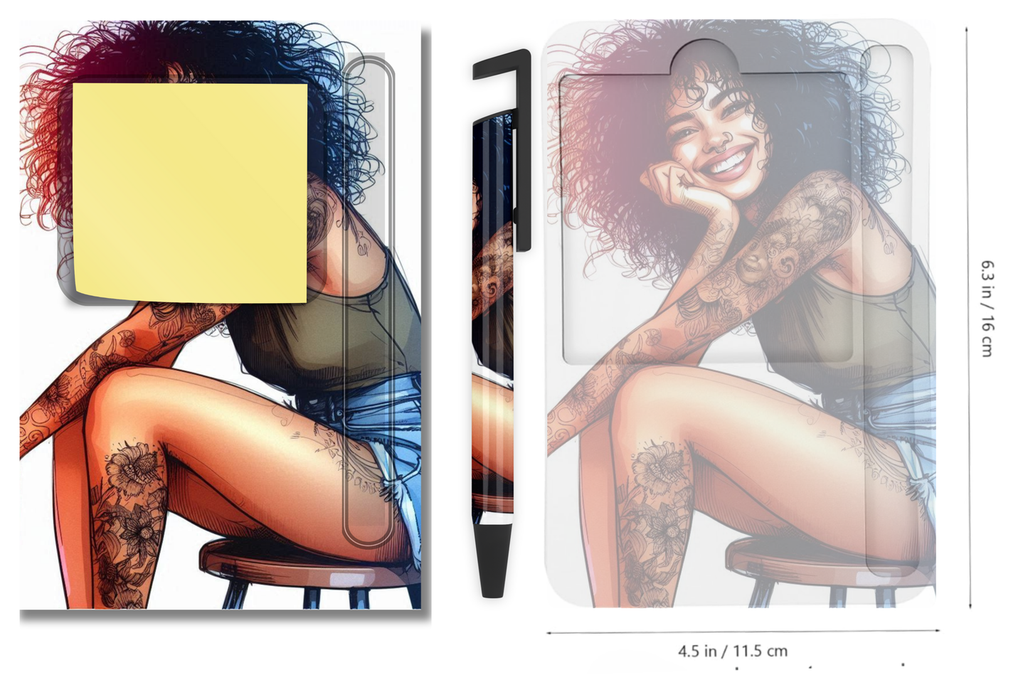 Sticky Note Holders Designs, with matching pen Design. Collection 1