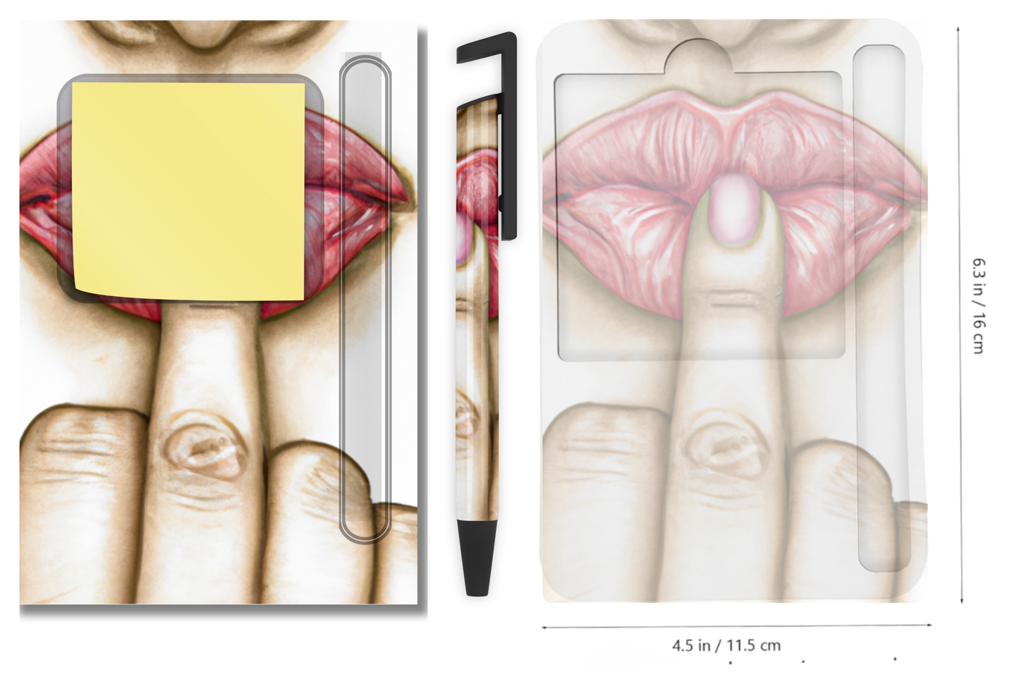 Sticky Note Holders Designs, with matching pen Design. Collection 1