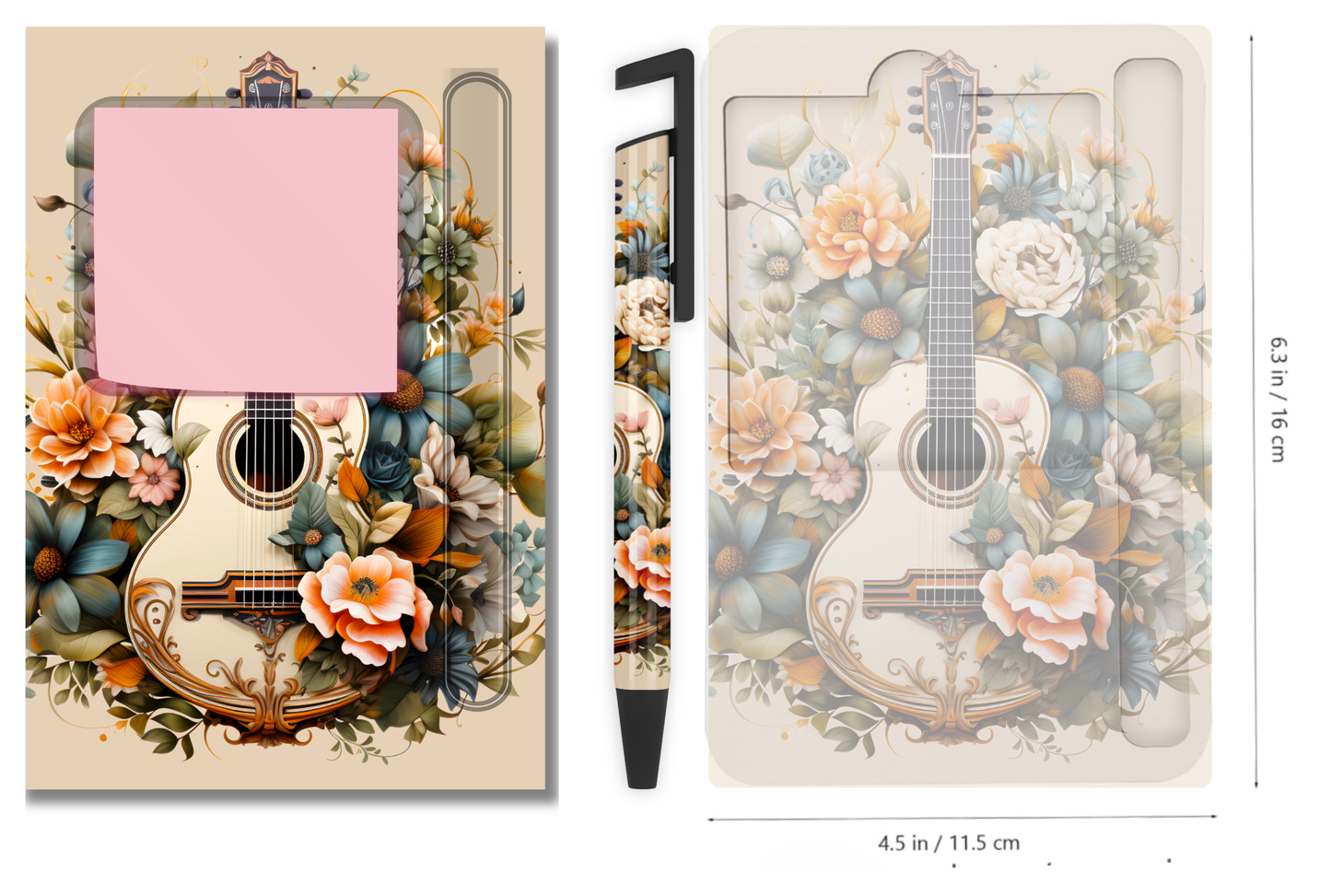 Sticky Note Holders Designs, with matching pen Design. Collection 1