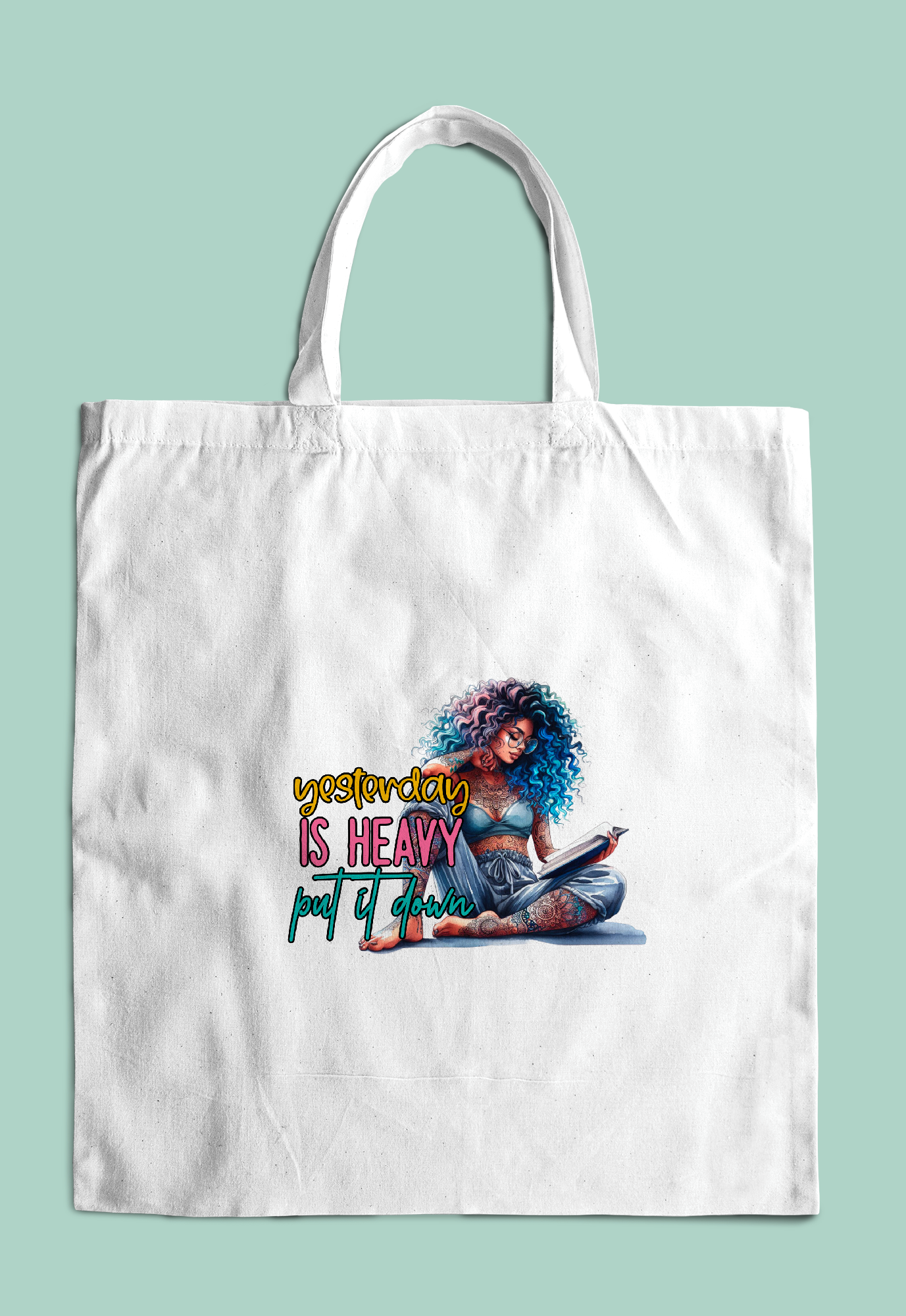 DTF Designs for Tote/crossbody bags and T-shirts.