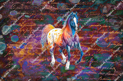 Abstract Background with Horse.