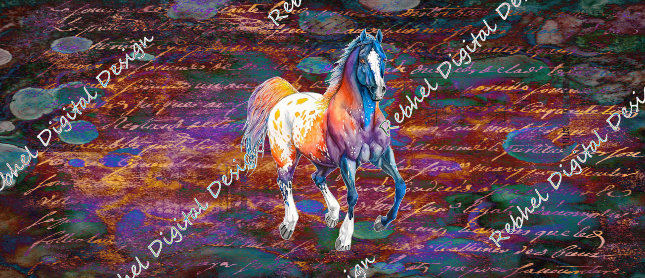 Abstract Background with Horse.