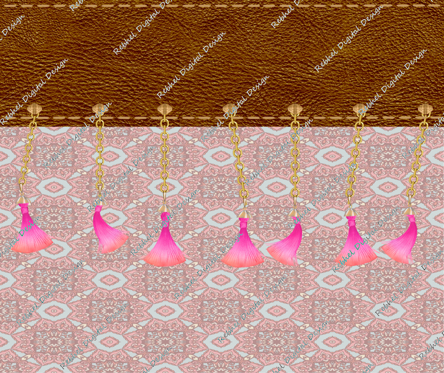 Bag-Leather design bag with tassels